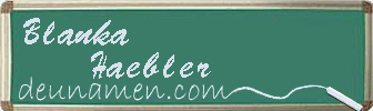 Blanka Haebler Visitenkarte